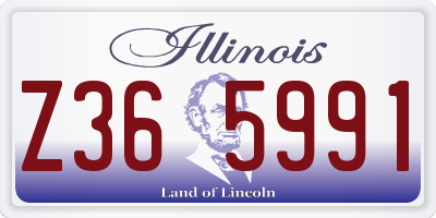 IL license plate Z365991