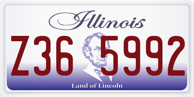 IL license plate Z365992