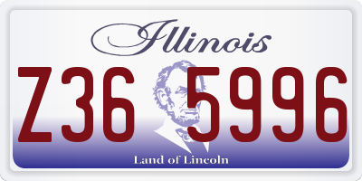 IL license plate Z365996
