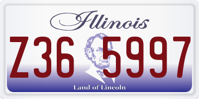 IL license plate Z365997