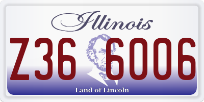 IL license plate Z366006