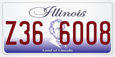 IL license plate Z366008