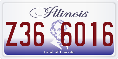 IL license plate Z366016