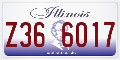 IL license plate Z366017