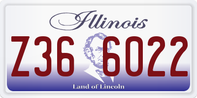 IL license plate Z366022