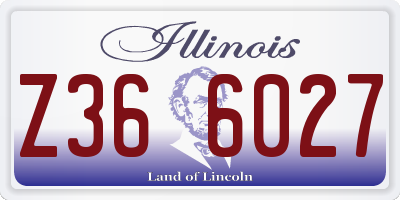 IL license plate Z366027