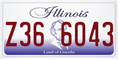 IL license plate Z366043