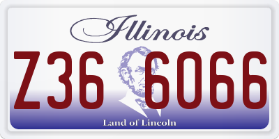 IL license plate Z366066