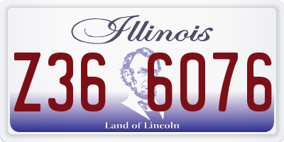 IL license plate Z366076