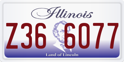 IL license plate Z366077
