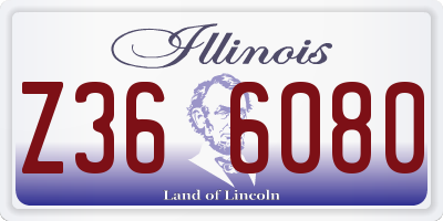 IL license plate Z366080
