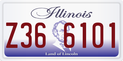 IL license plate Z366101