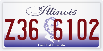 IL license plate Z366102