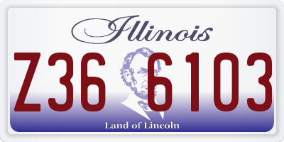 IL license plate Z366103