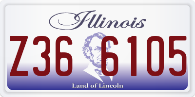 IL license plate Z366105