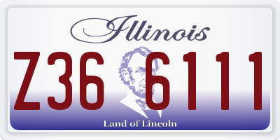 IL license plate Z366111