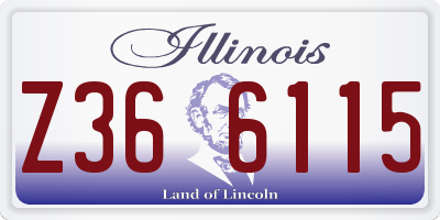 IL license plate Z366115