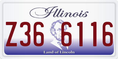 IL license plate Z366116