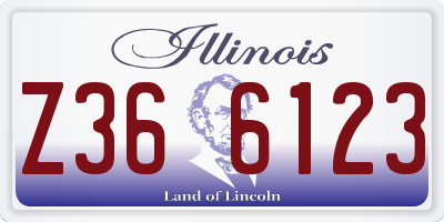 IL license plate Z366123