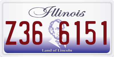 IL license plate Z366151