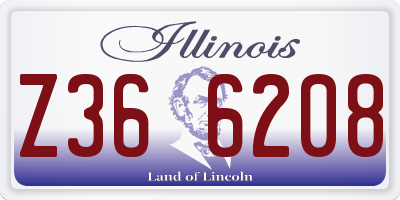 IL license plate Z366208