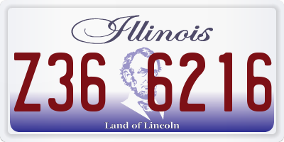 IL license plate Z366216
