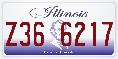 IL license plate Z366217