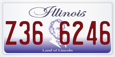 IL license plate Z366246