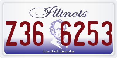 IL license plate Z366253