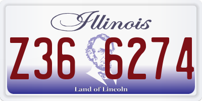 IL license plate Z366274