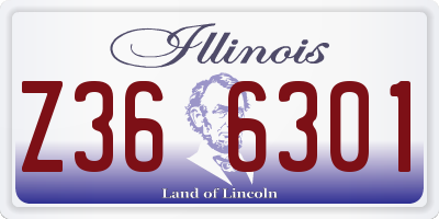 IL license plate Z366301