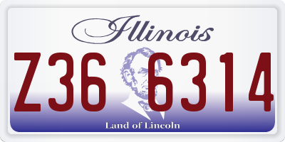 IL license plate Z366314