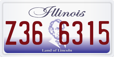 IL license plate Z366315