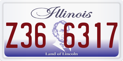 IL license plate Z366317