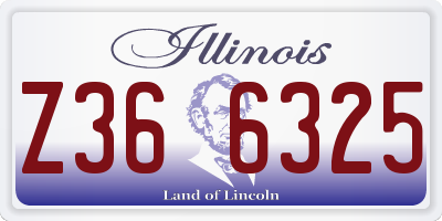 IL license plate Z366325