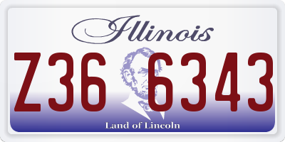 IL license plate Z366343