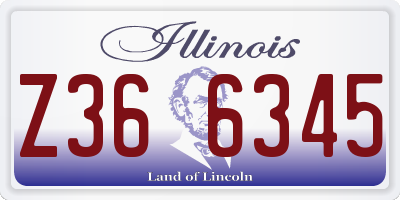 IL license plate Z366345