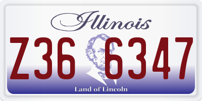IL license plate Z366347