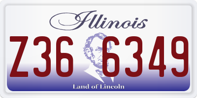 IL license plate Z366349