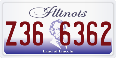 IL license plate Z366362