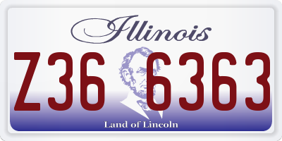 IL license plate Z366363