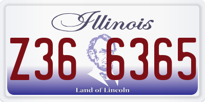 IL license plate Z366365
