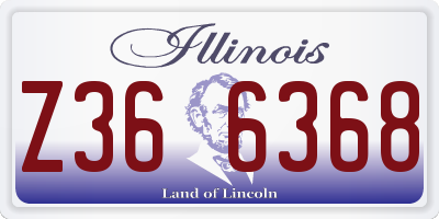IL license plate Z366368