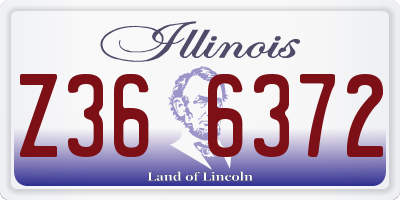 IL license plate Z366372