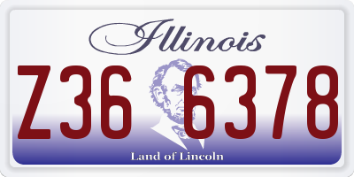 IL license plate Z366378