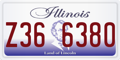 IL license plate Z366380