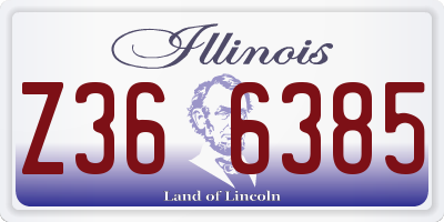 IL license plate Z366385