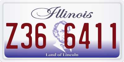 IL license plate Z366411