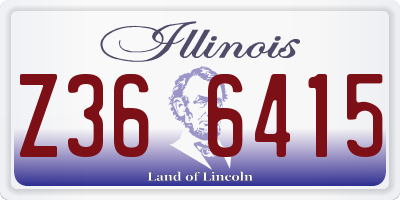 IL license plate Z366415