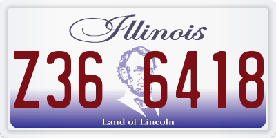 IL license plate Z366418